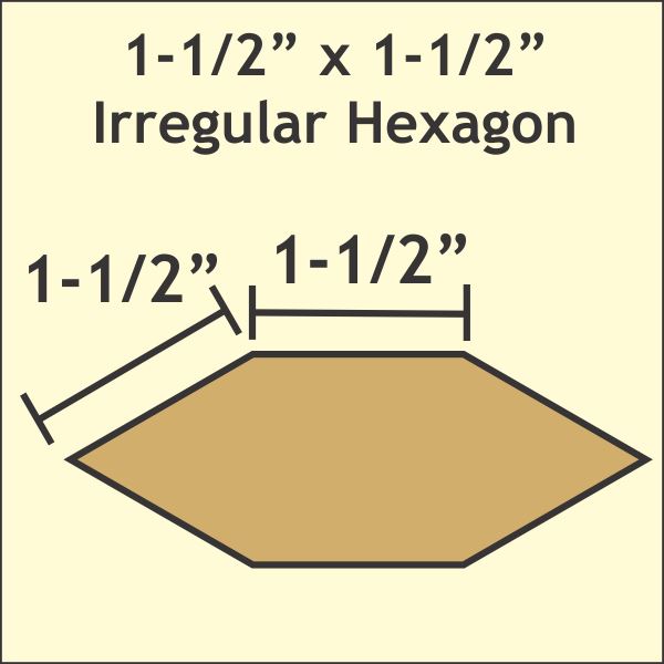 1-1/2" x 1-1/2" Irregular Hexagons