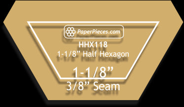 1-1/8" Half Hexagons