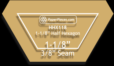 1-1/8" Half Hexagons