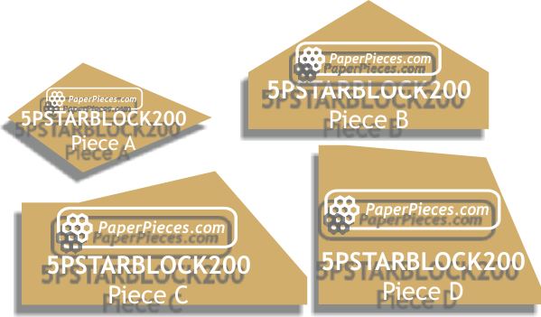 2" 5 Point Star Blocks