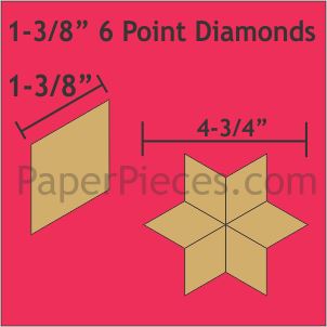 1-3/8" 6 Point Diamonds