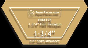 1-3/4" Half Hexagons