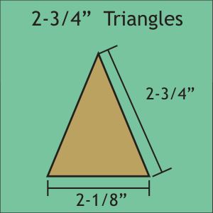 2-3/4" x 2-1/8" Isosceles Triangles
