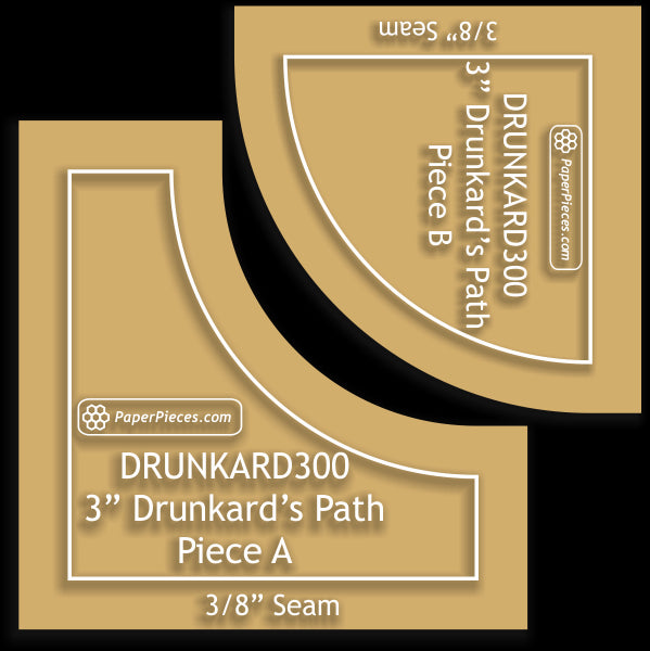 3" Drunkard's Path Block