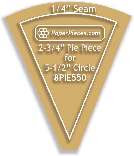 5-1/2" Diameter 8 Piece Pie Circles