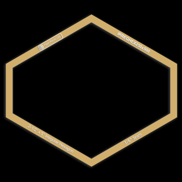 2-1/2" x 5" Irregular Hexagon