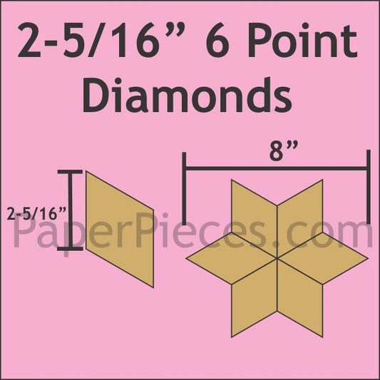 2-5/16" 6 Point Diamonds