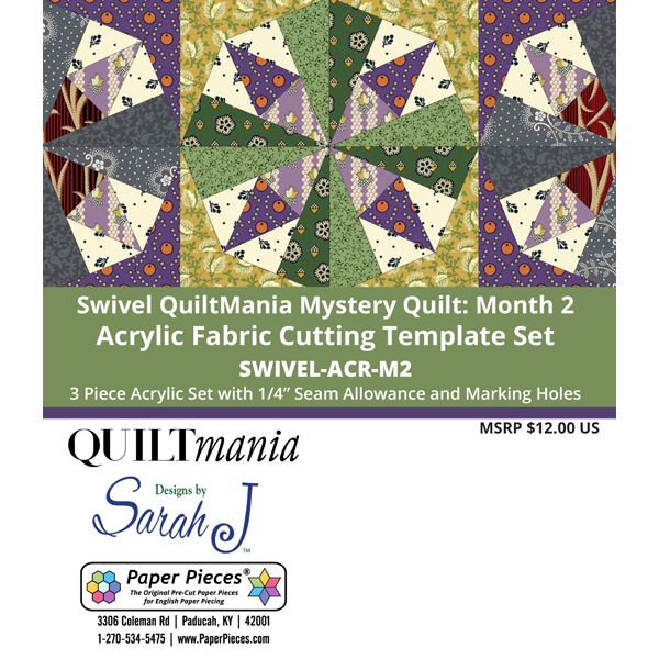 Swivel (Acrylic Templates) QuiltMania Mystery Quilt by Sarah J Maxwell