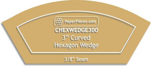 3" Curved Hexagon Wedge