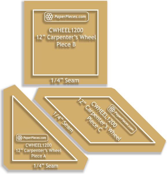 12" Carpenter's Wheel Block