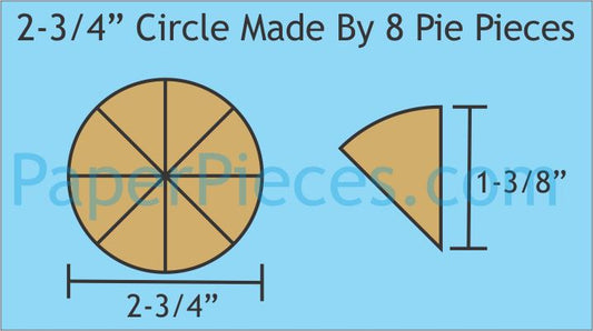 2-3/4" Diameter Pie Circles