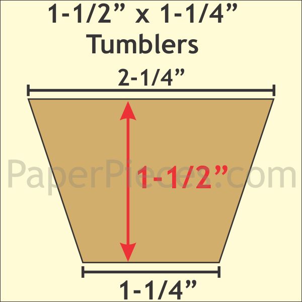 1-1/2" x 1-1/4" Tumblers