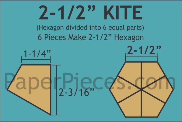 2-1/2" Hexagon Kites