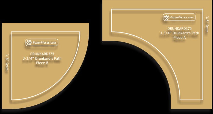 3-3/4" Drunkard's Path Block