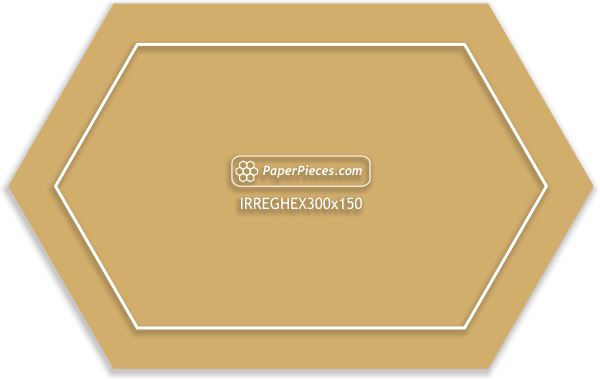 3" x 1-1/2" Irregular Hexagons