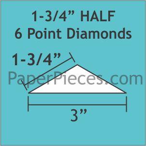 1-3/4" Half 6 Point Diamonds