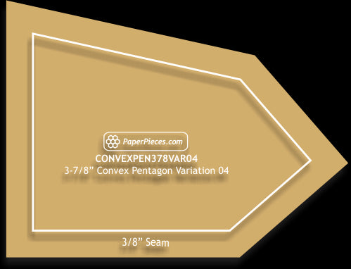 3-7/8" Convex Pentagons Variation 4