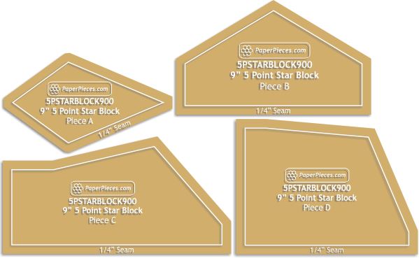 9" 5 Point Star Blocks