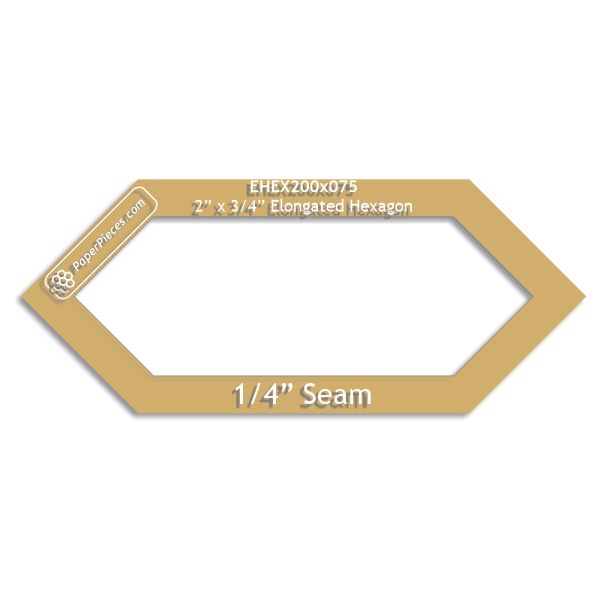 2" x 3/4" Elongated Hexagon