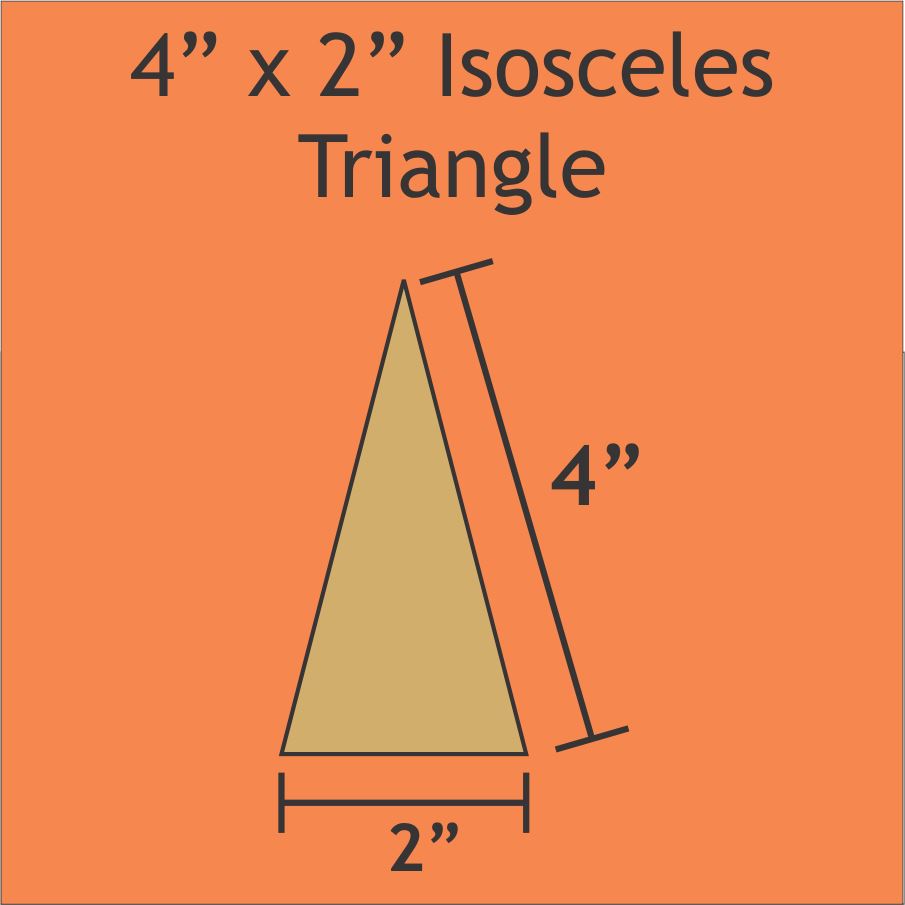 4" x 2" Isosceles Triangles