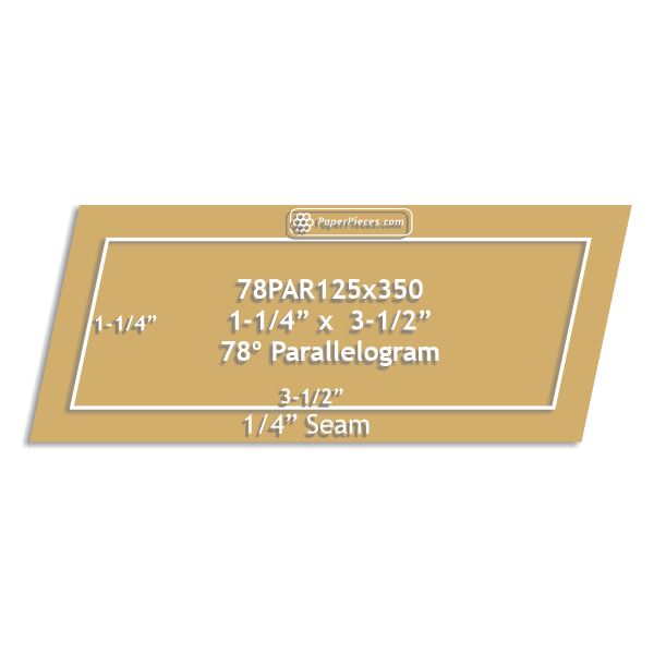1-1/4" x 3-1/2" 78 Degree Parallelogram