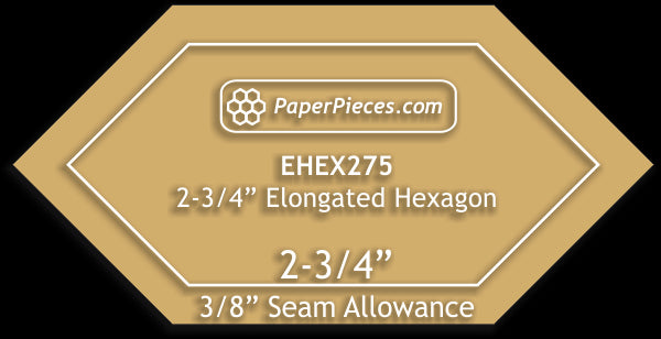2-3/4" Elongated Hexagon