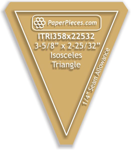 3-5/8" x 2-25/32" Isosceles Triangles