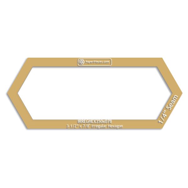 3-1/2" x 7/8" Irregular Hexagon