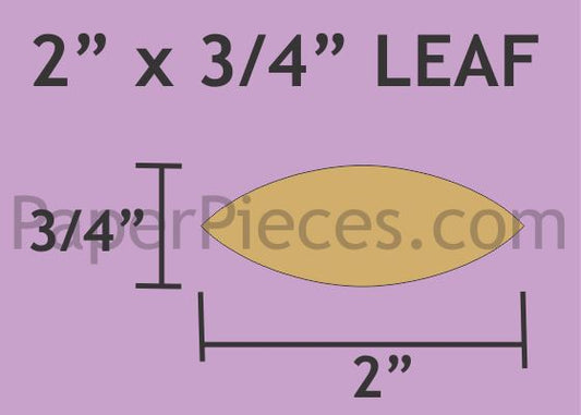 2" x 3/4" Leaf