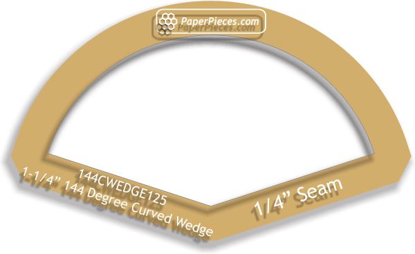 1-1/4" 144 Degree Curved Wedge