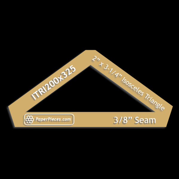 2" x 3-1/4" Isosceles Triangle