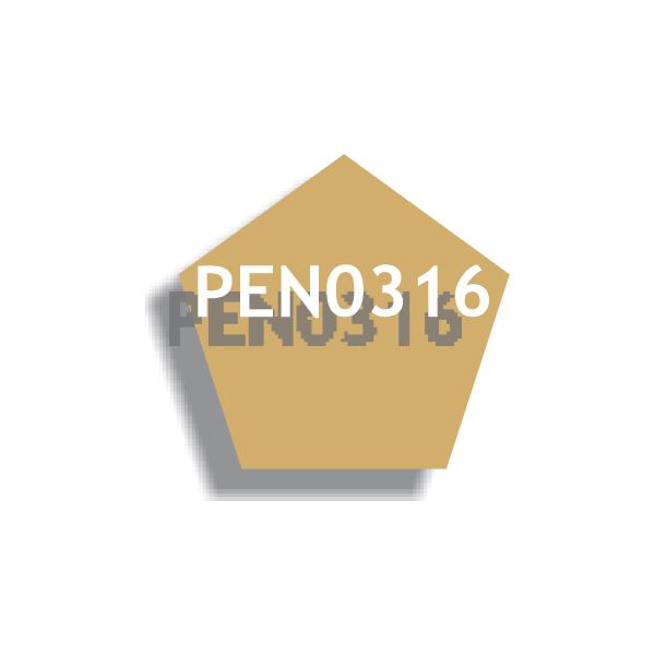 3/16" Pentagon