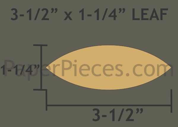 3-1/2" x 1-1/4" Leaf