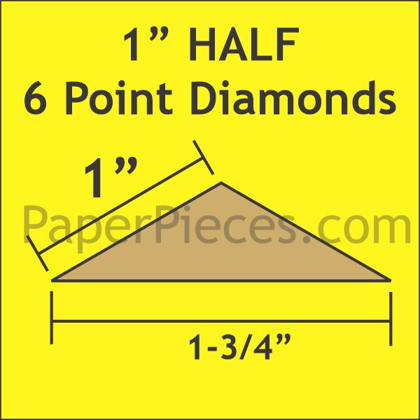 1" Half 6 Point Diamonds