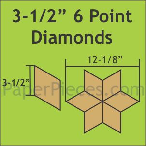 3-1/2" 6 Point Diamonds