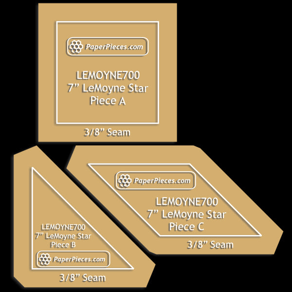 7" Lemoyne Star Block