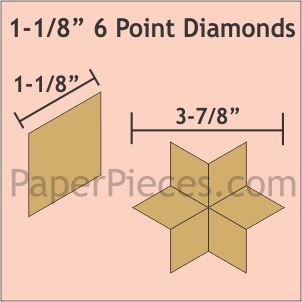 1-1/8"6 Point-60 Degree Diamonds