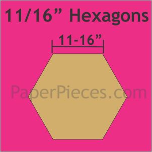 11/16" Hexagons