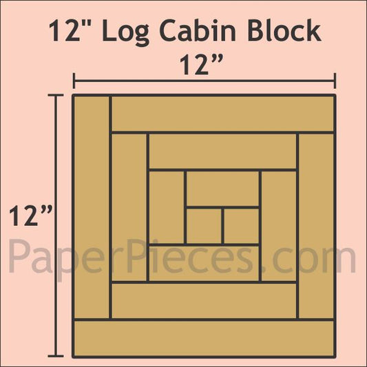 12" Log Cabin Block