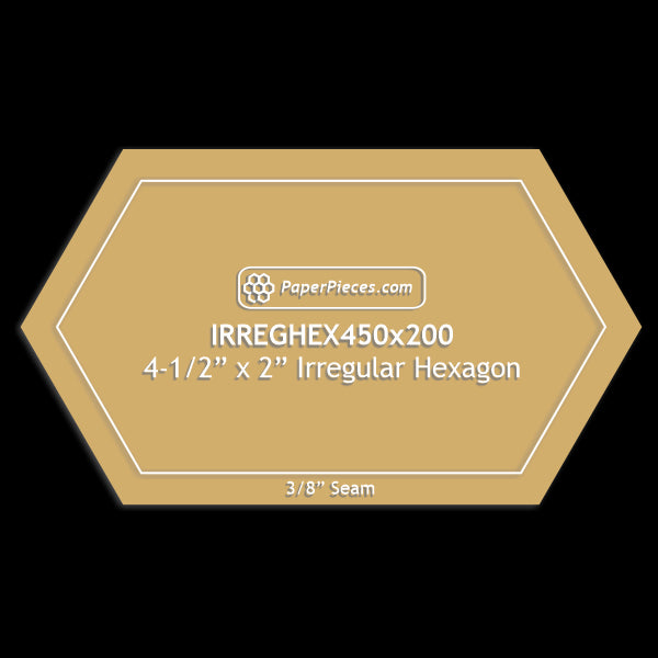 4-1/2" x 2" Irregular Hexagon