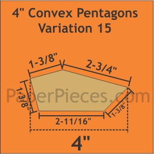 4" Convex Pentagons Variation 15