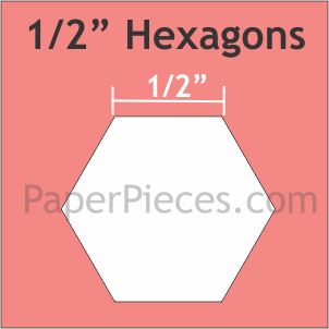 1/2" Hexagons