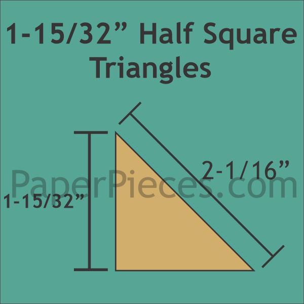 1-15/32" Half Square Triangle