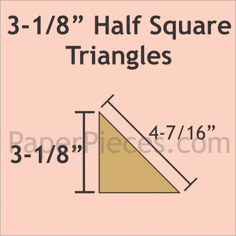 3-1/8" Half Square Triangles