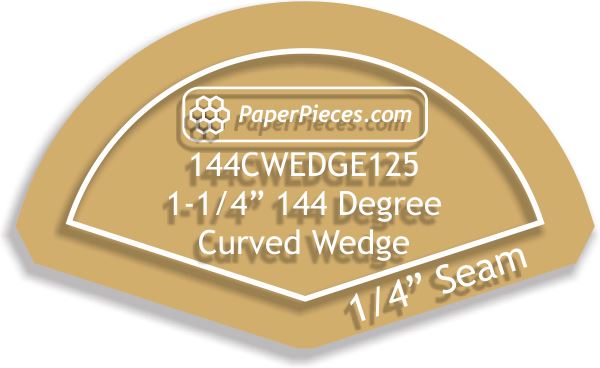 1-1/4" 144 Degree Curved Wedge