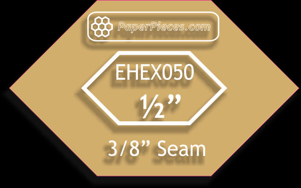 1/2" Elongated Hexagon