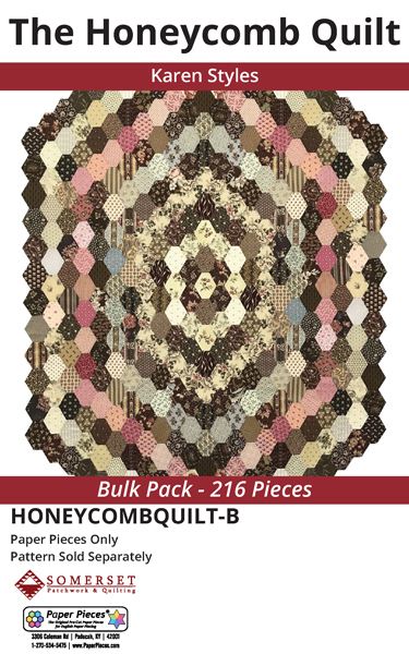 Honeycomb Quilt Paper Pieces by Karen Styles