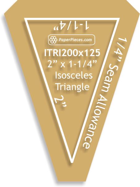 2" x 1-1/4"  Isosceles Triangles