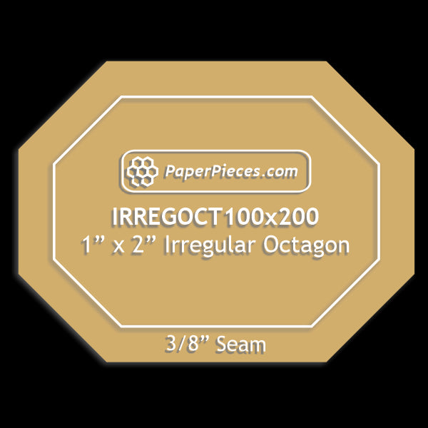 1" x 2" Irregular Octagon