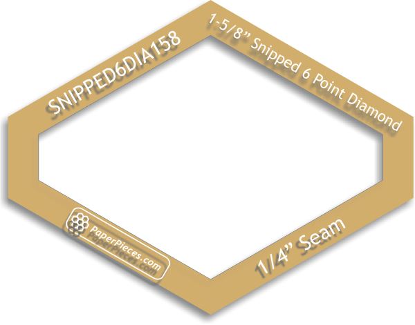 1-5/8" Snipped 6 Point Diamond